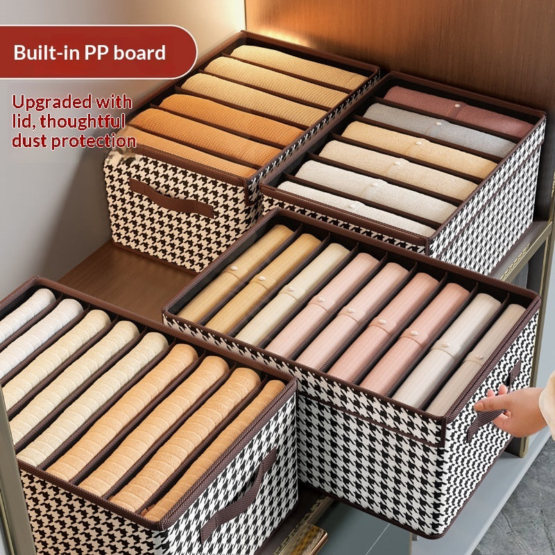 Foldable High-capacity Clothing Organizer With Compartments