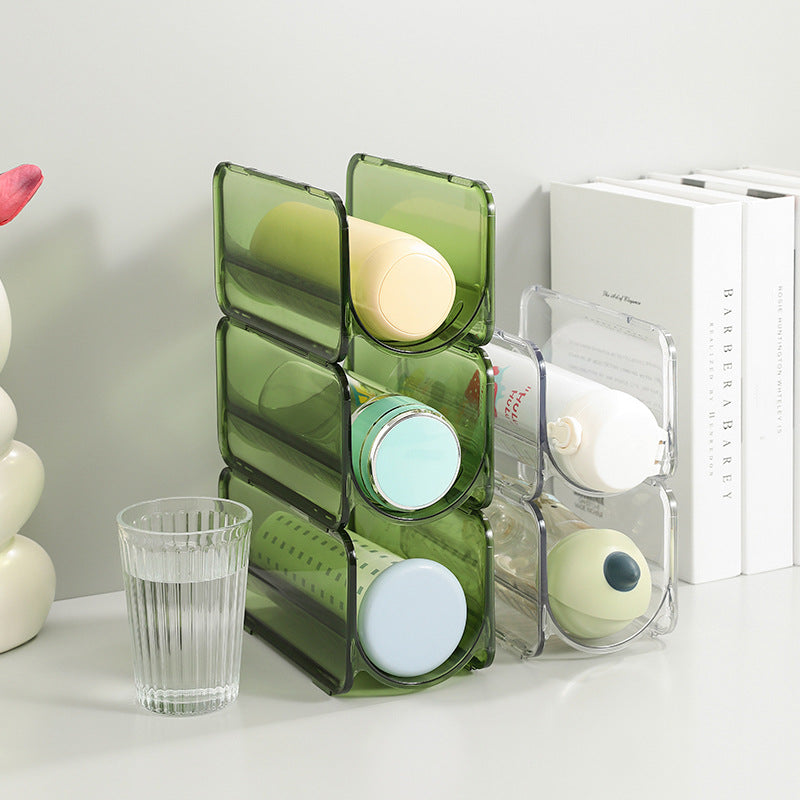 Multi-Tier Transparent Desktop Cup Organizer Creative Stackable Cup Rack