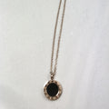Roman Pattern Black Shell Pendant