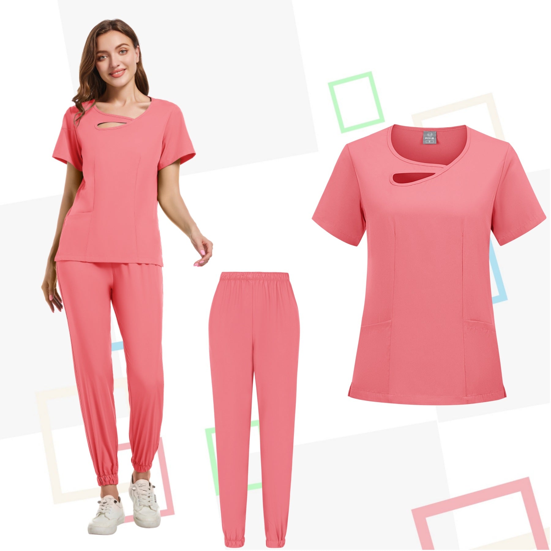 Summer Lightweight, Stretchy, Quick-drying Nurse Uniform Set