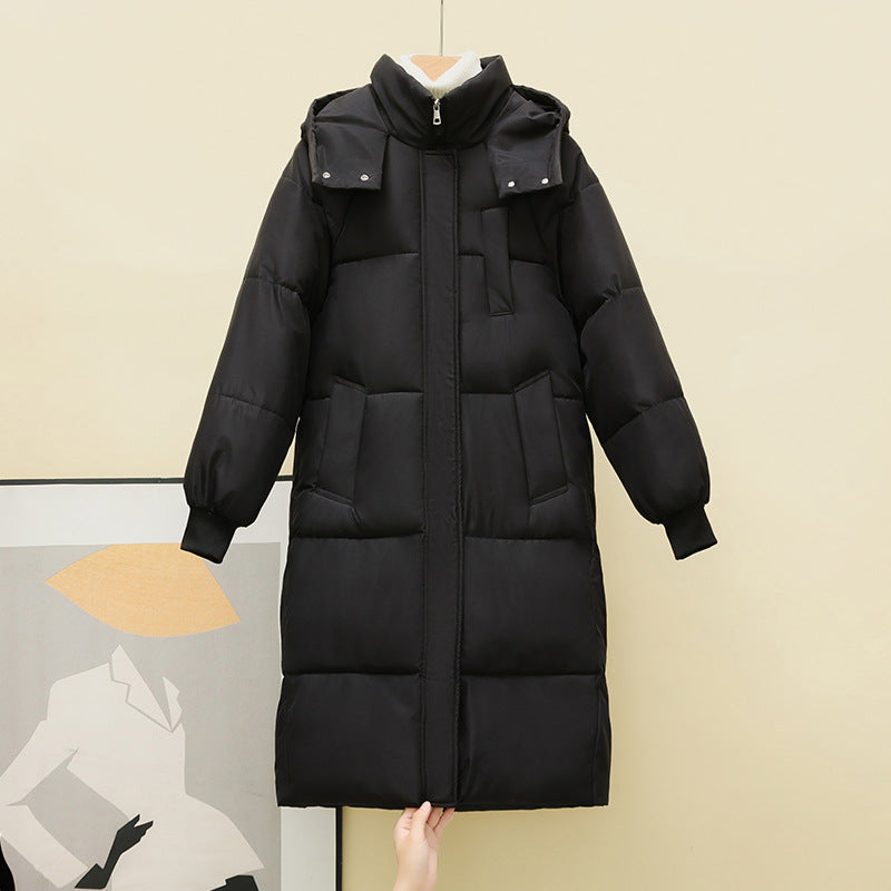 Long Over-the-knee Cotton-padded Coat Women's Loose Down Cotton-padded Jacket