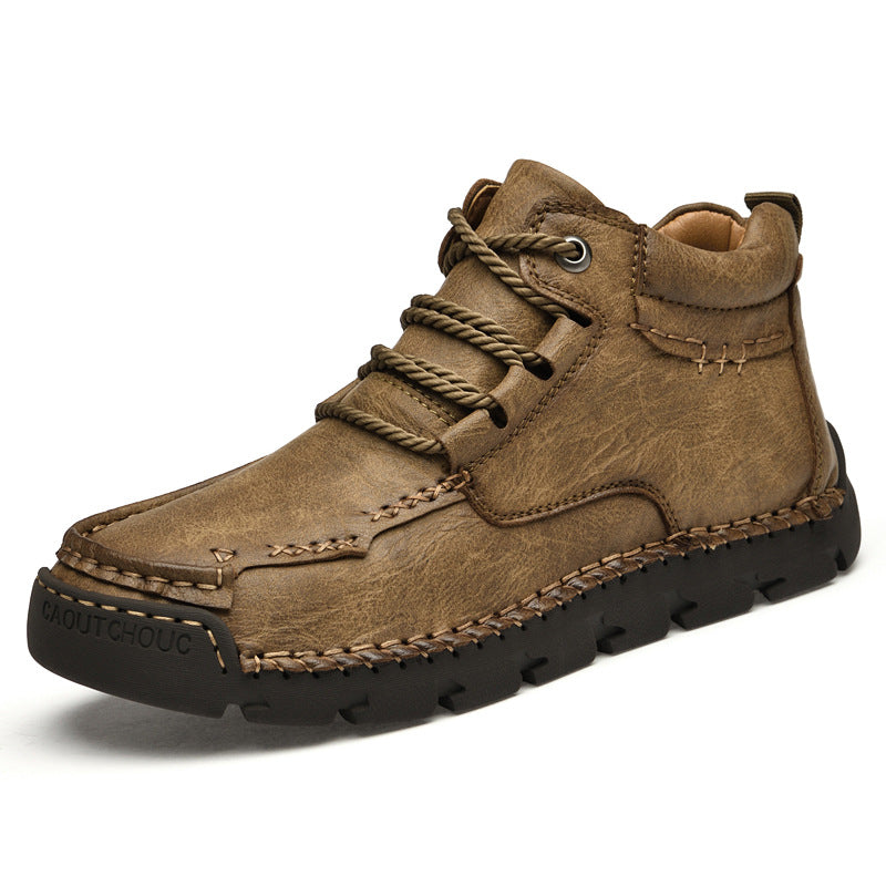 Men's Retro Casual Velvet Warm Cotton Shoes