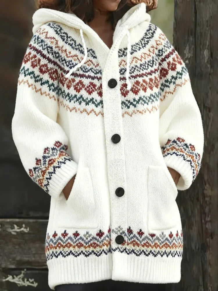 Halloween Animal 3D-Printed Casual Hooded Cardigan Top Coat