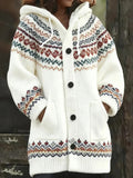 Halloween Animal 3D-Printed Casual Hooded Cardigan Top Coat