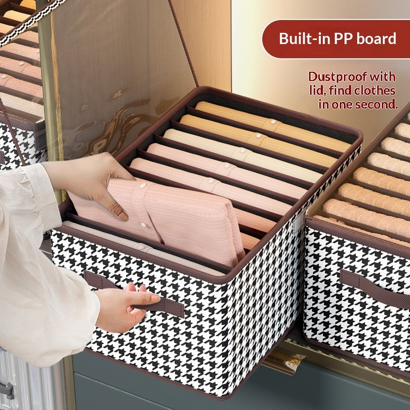Foldable High-capacity Clothing Organizer With Compartments