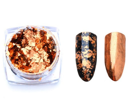 Aluminio Nail Flakes Lentejuelas Polvos De Maquillaje Espejo Mgico Glitters Oro Plata Rojo Colores Irregular Pigmento Nail Decoracion