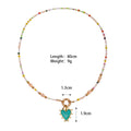 Heart-shaped Bead Pendant Necklace For Women