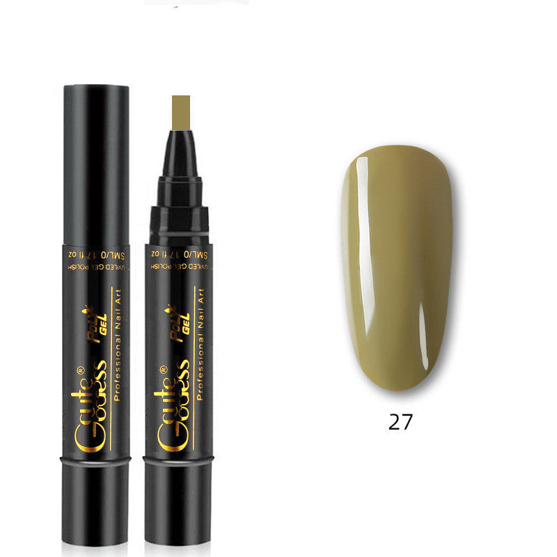 3 In 1 Nail Glue Pen  One-step Glue Phototherapy Plastic Nail Magnet Pen French Water Ripple Cat Eye Strong Magnet Pen DIY Manicure Tool Pen