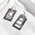 Diamond-studded Zircon Fan-shaped Flower Tassel Earrings