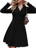 Solid-Color Double-Breasted Long-Sleeve Trench Coat Fashionable Slim-Fit Outerwear