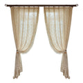Cotton Linen Crochet Hollow Living Room Curtains