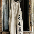 Sweet Little Print Retro Wide-leg Women's Jumpsuit