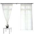 Nordic Minimalist Modern Living Room Translucent And Opaque Curtains