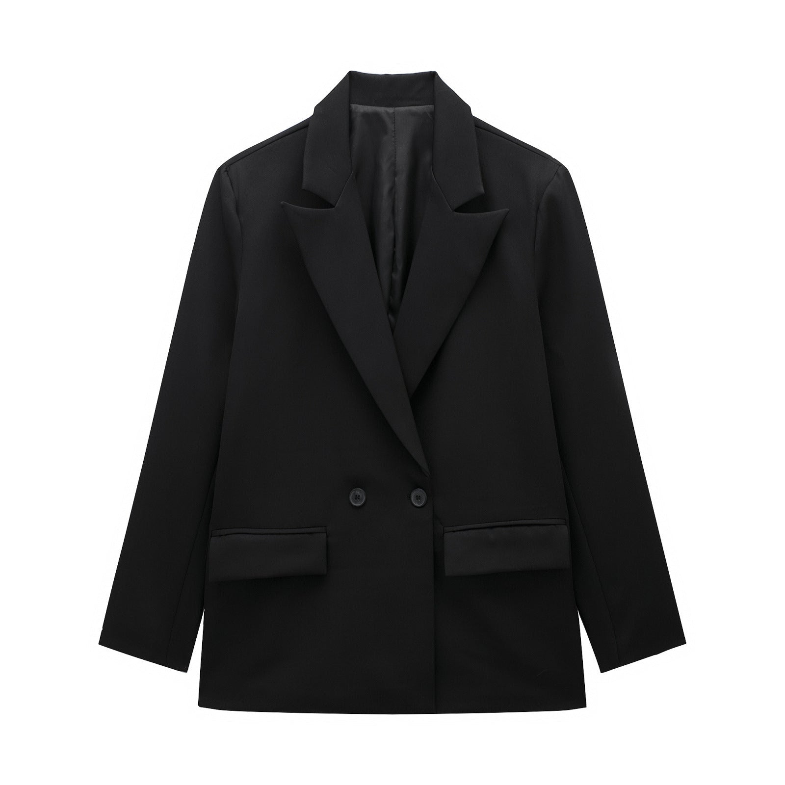 Summer Casual Relaxed-fit Double-breasted Blazer