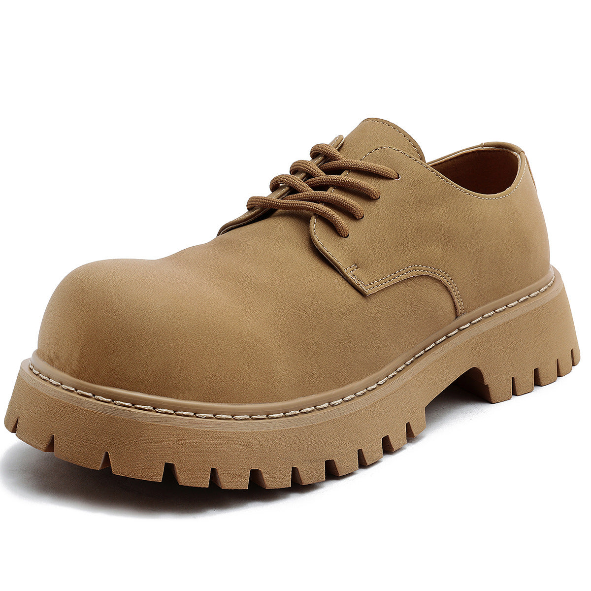 Mens British-style Thick-soled Height-increasing Leather Dress Shoes