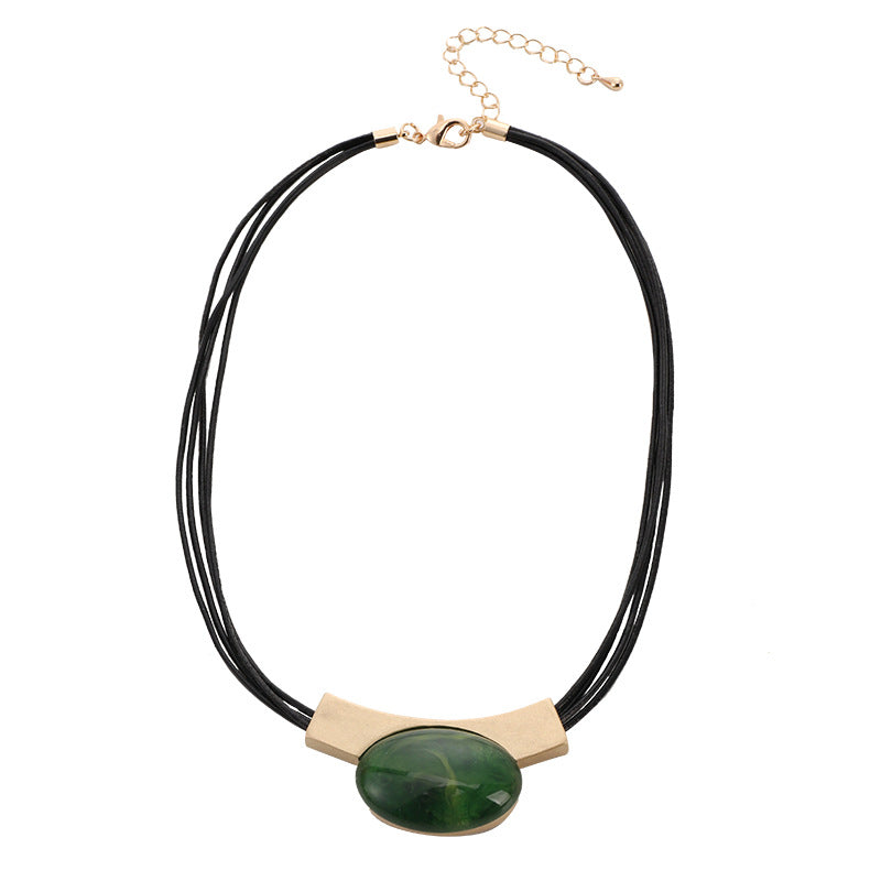 Metal Fashionable And Trendy Womens Jewelry Exaggerated High-end Necklace