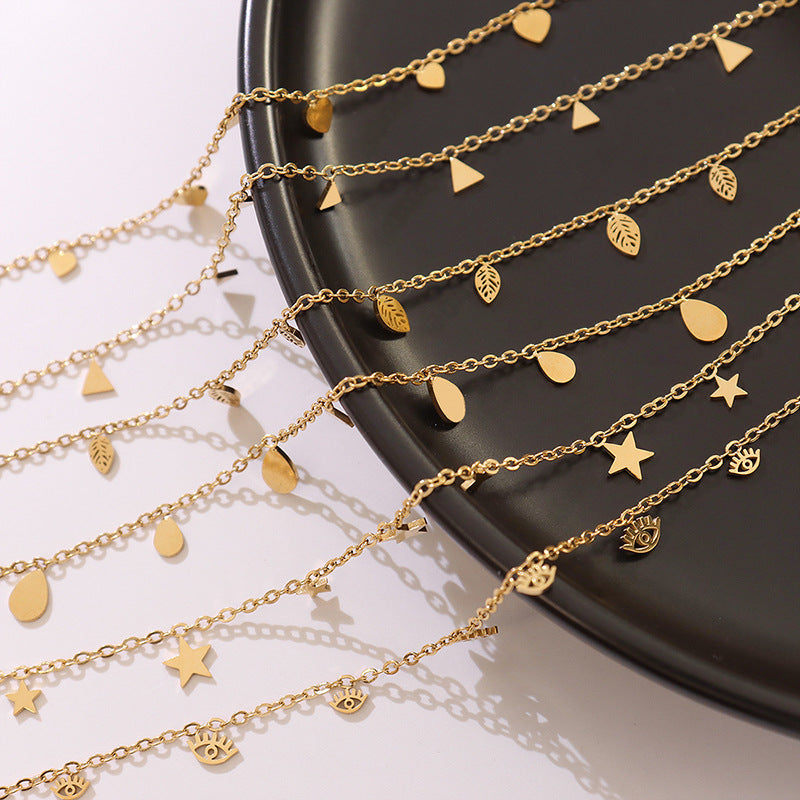 Euro-American Instagram-style Roman Inspired Multi-attachment Versatile Clavicle Chain