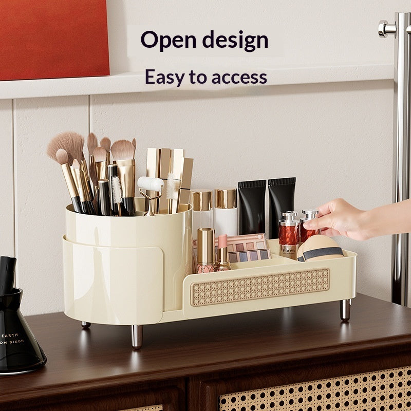 High-end Rotatable Cosmetic Organizer For The Desk