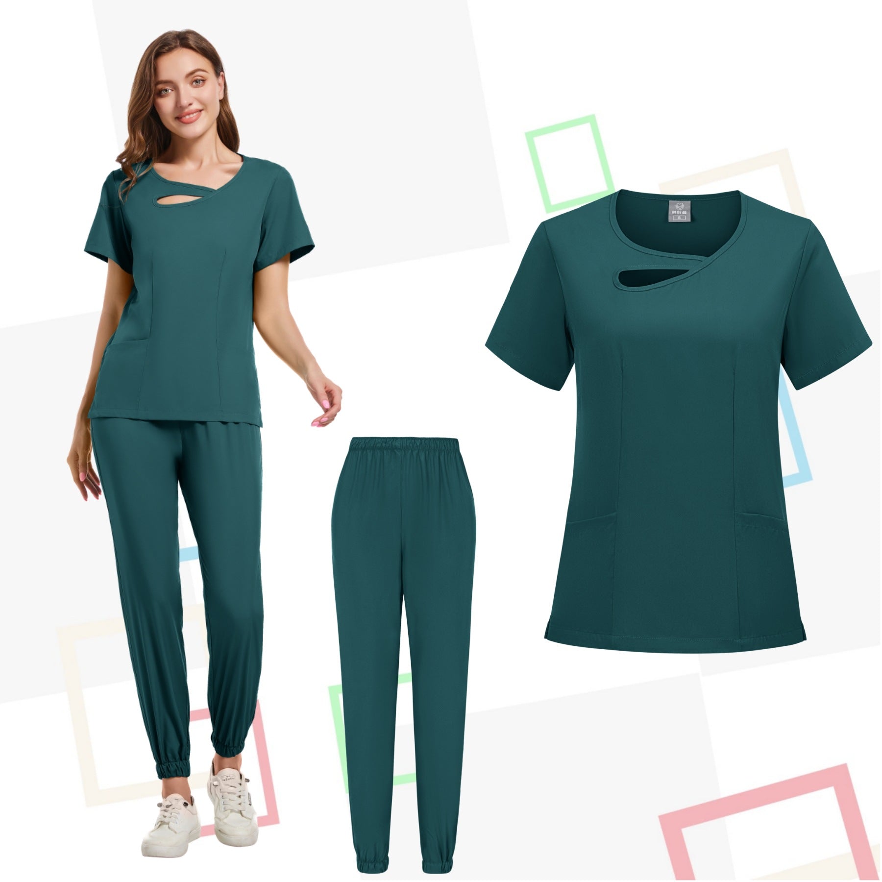 Summer Lightweight, Stretchy, Quick-drying Nurse Uniform Set