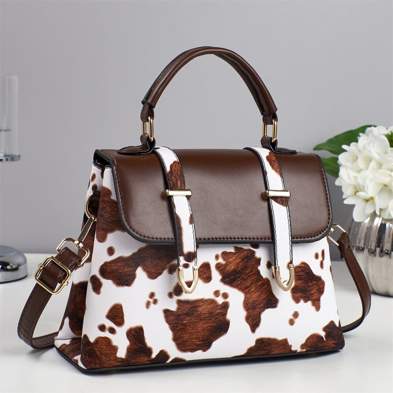 New Designer Luxury Cross Body Bag - Leather Handbag Ladies Single Strap Genuine Leather Diamond Flower Fashion Polyester