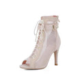 Cutout Lace-up Ankle Boots Dance Shoes Modern Style For Cross-Border Sales