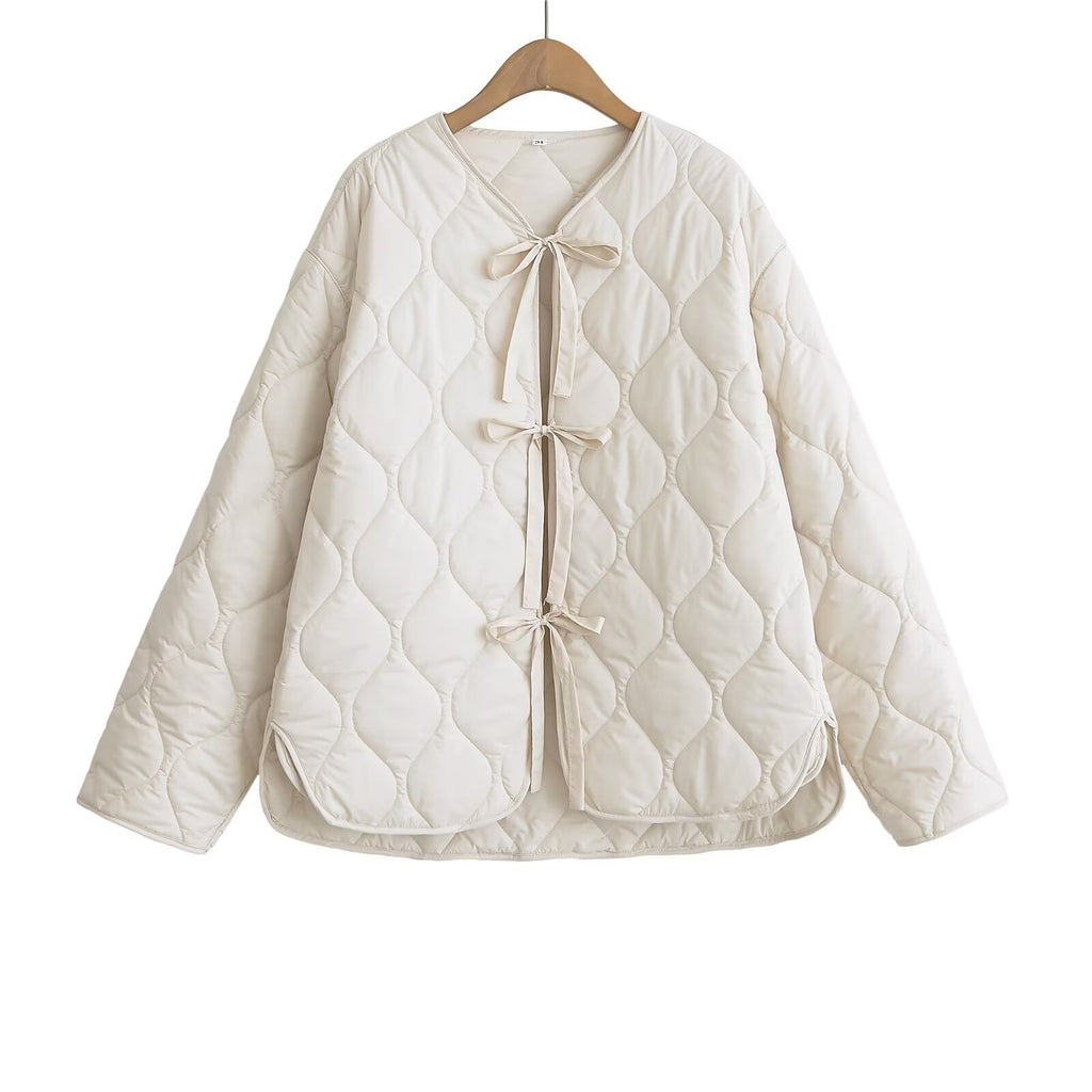 European And American-style Fashionable Cotton Coat For Women With A Heart-shaped Pattern