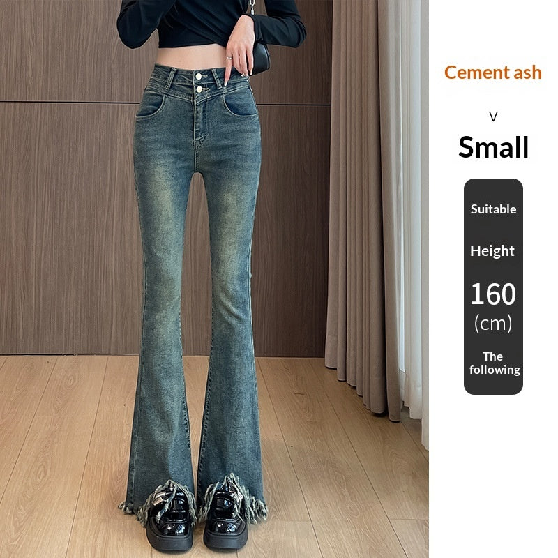 Retro Fleece Lined High Waisted Flare Pants