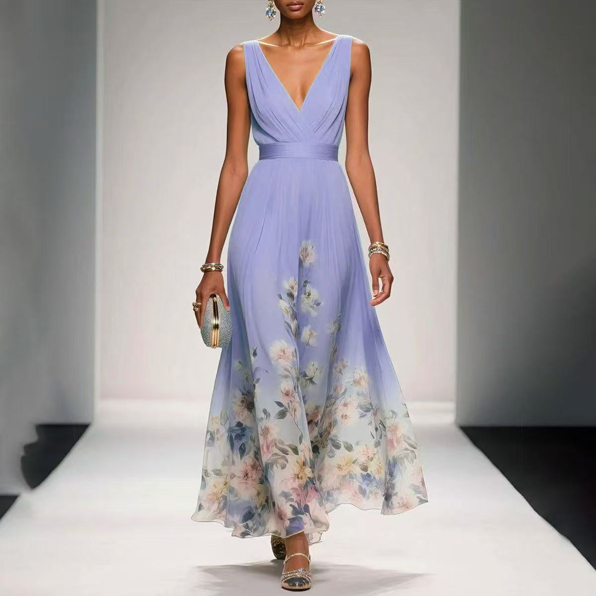 Evening Gown Elegant V-neck Cross-border Dress