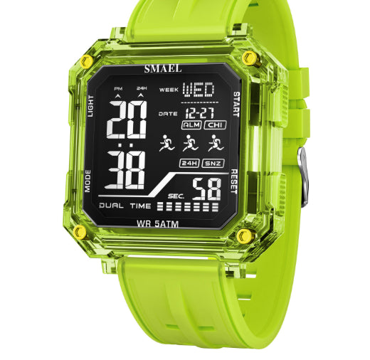 Casual Fashionable Stopwatch Alarm Sports Watch For Students