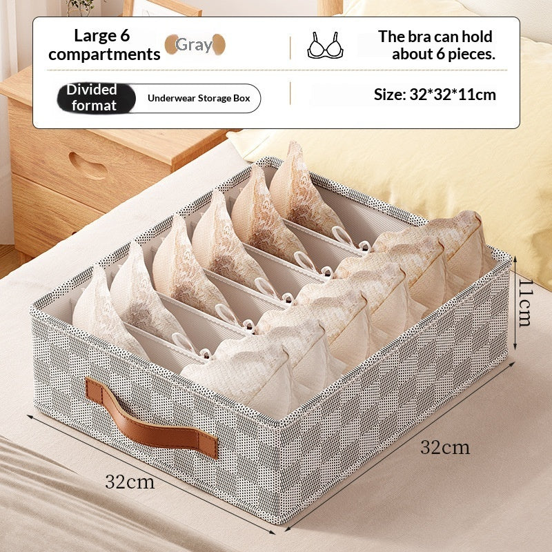 Checkered Nonwoven Fabric Underwear Organizer Box