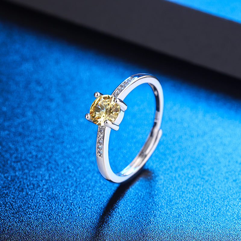 Row-drilled Ring With A Geometric Circular Design