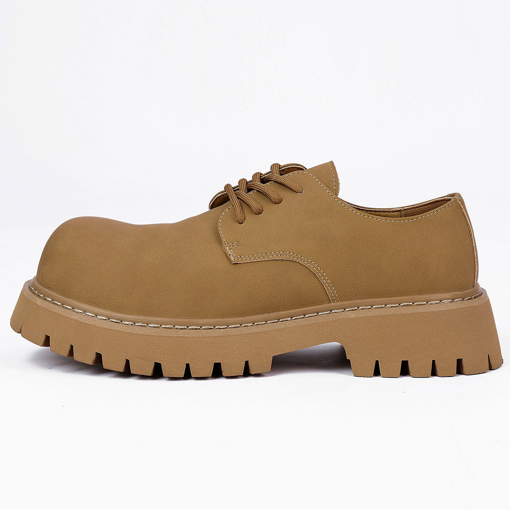 Mens British-style Thick-soled Height-increasing Leather Dress Shoes