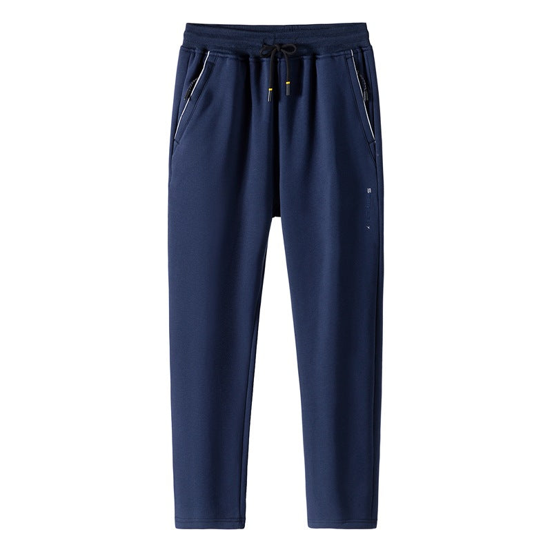 Men's Sports Plus Size Fat Loose Trendy Feet Casual Trousers Pure Cotton