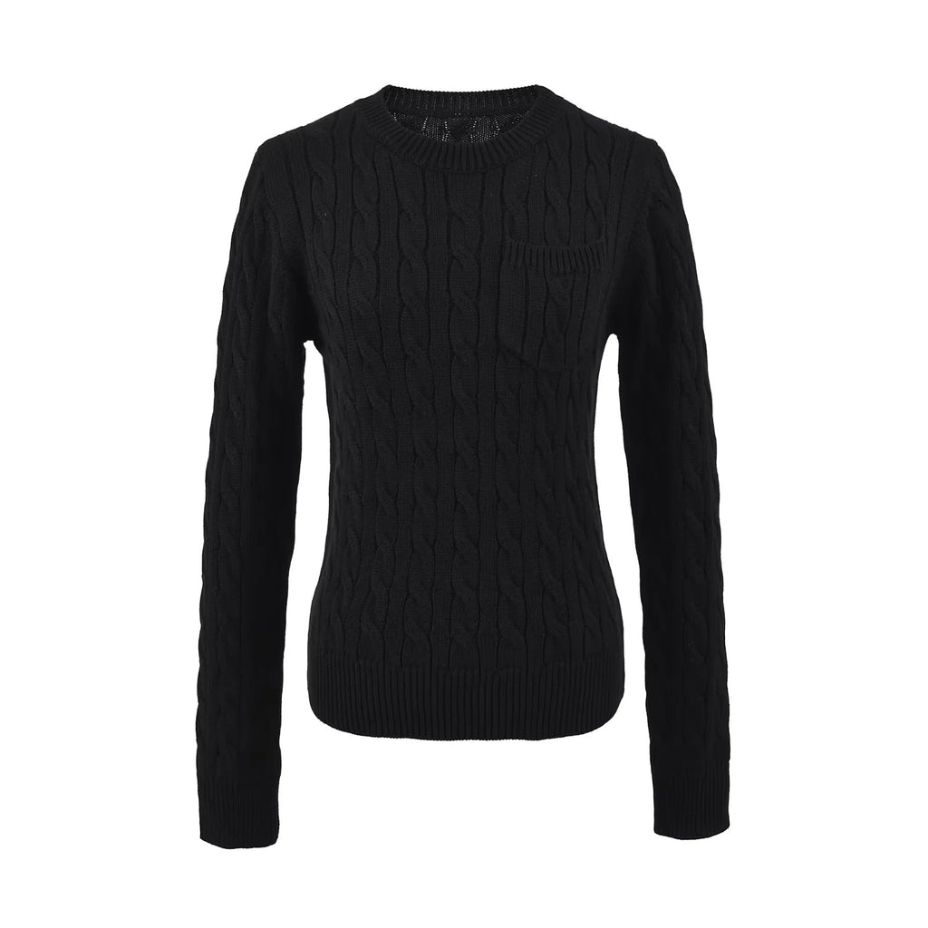 Korean-style Relaxed Versatile Purple Sweater For Petite Women