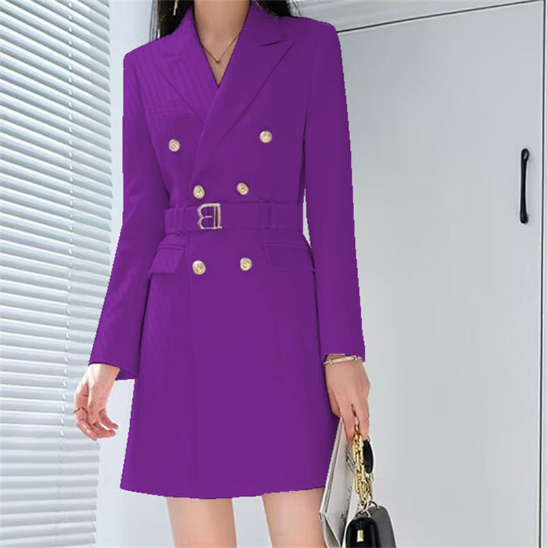 Office Lady Style Slimming Waist Trimming Coat Women's Top
