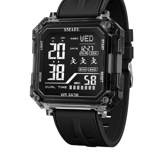 Casual Fashionable Stopwatch Alarm Sports Watch For Students