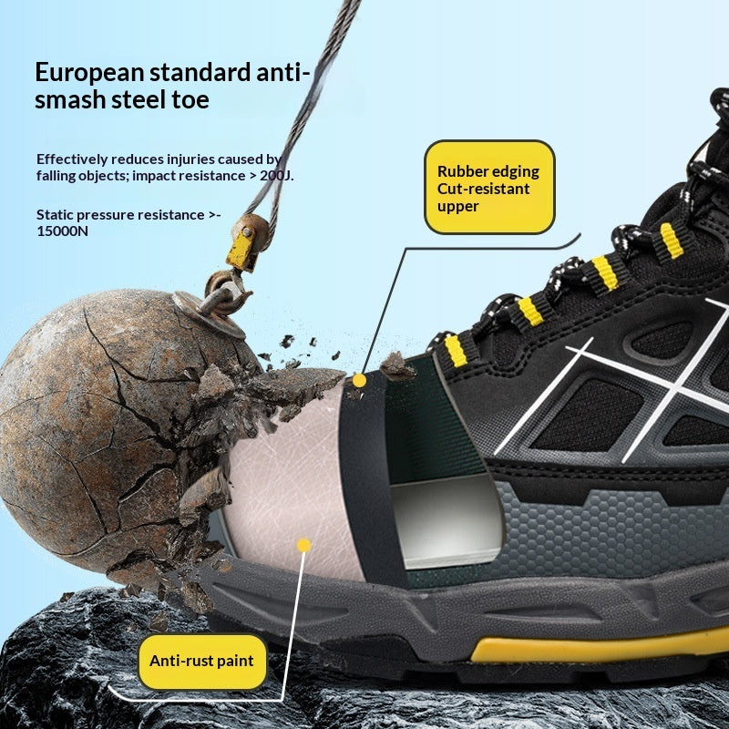 High-end Safety Shoes For Fall And Winter Crush-resistant, Puncture-proof Breathable And Lightweight