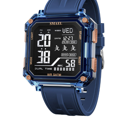 Casual Fashionable Stopwatch Alarm Sports Watch For Students