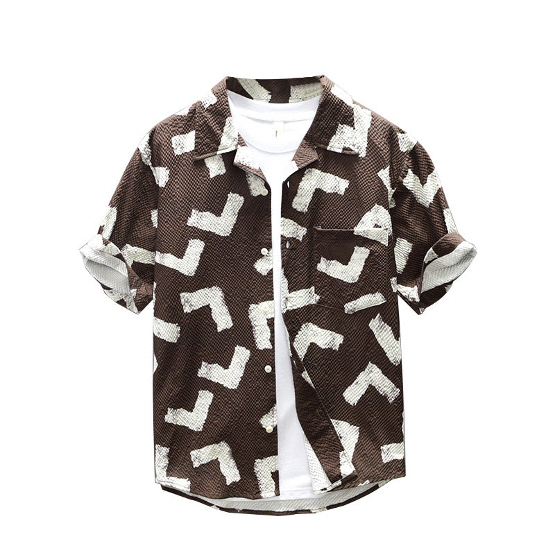 Men's Summer Short Sleeve Casual Shirt