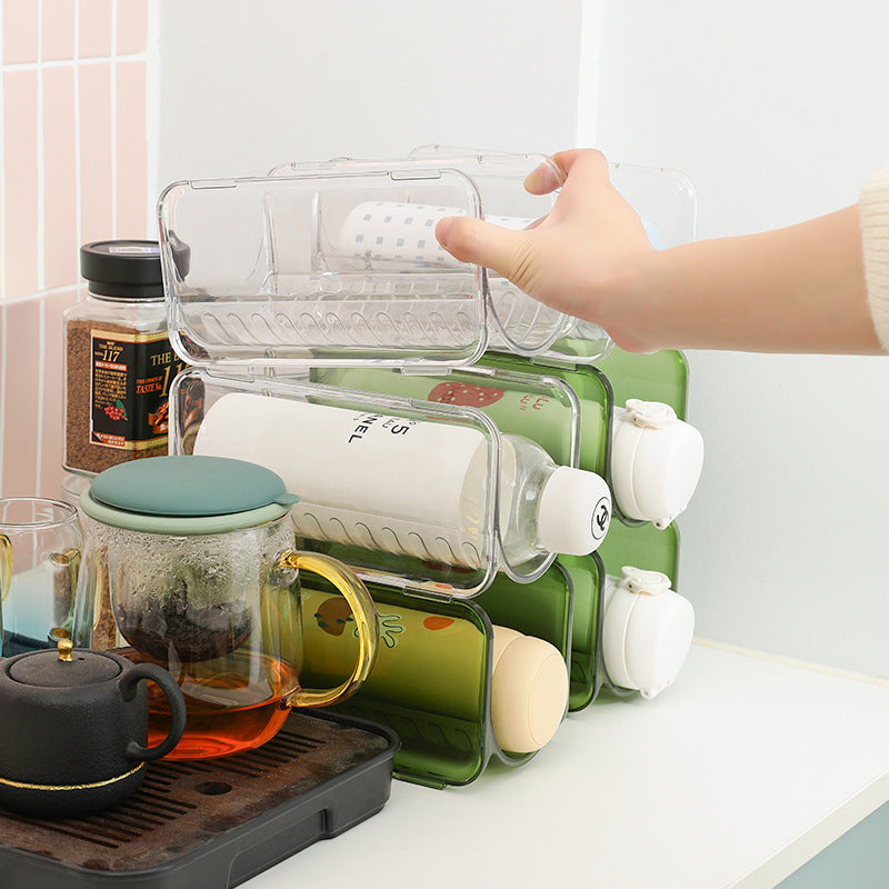 Multi-Tier Transparent Desktop Cup Organizer Creative Stackable Cup Rack