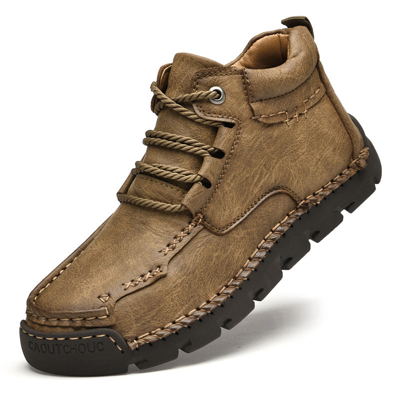 Men's Retro Casual Velvet Warm Cotton Shoes