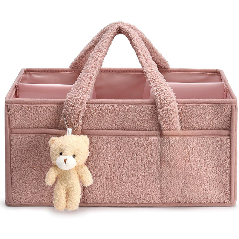 Diaper Caddy Organizer For Changing Table, Storage Basket For Wipes, Gift For Baby Shower, Car Organizer, Nursery Organizer, Portable Storage