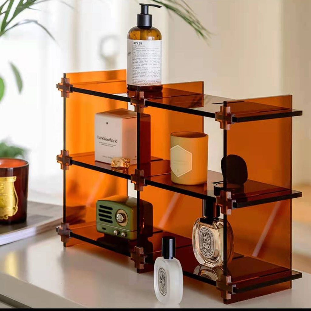 Multifunctional Transparent Acrylic Free Combination Desktop Organizer Storage Rack