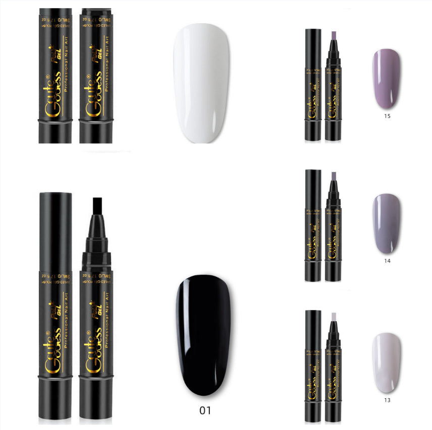 3 In 1 Nail Glue Pen  One-step Glue Phototherapy Plastic Nail Magnet Pen French Water Ripple Cat Eye Strong Magnet Pen DIY Manicure Tool Pen